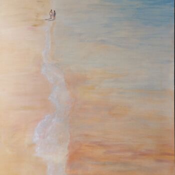 Peinture intitulée "LE LONG DE L'ECUME" par Michel Adam, Œuvre d'art originale, Acrylique