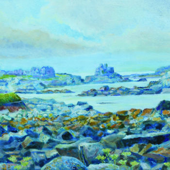 Painting titled "Côte Finistère" by Michel Adam, Original Artwork, Oil