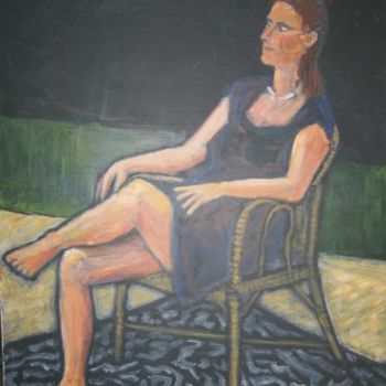 Zeichnungen mit dem Titel "Chez Maria - Pose 6" von Michel Adam, Original-Kunstwerk, Andere