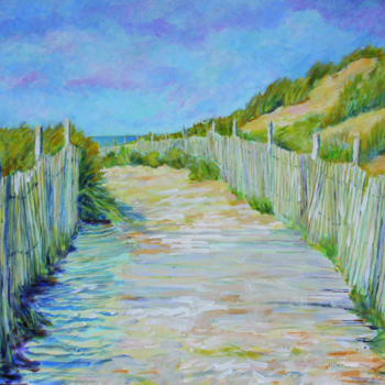 Painting titled "Chemin vers la Conc…" by Michel Adam, Original Artwork, Oil