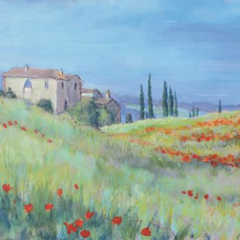 Painting titled "Provence" by Michel Adam, Original Artwork, Acrylic