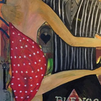 Schilderij getiteld "Dancing tango" door Micky, Origineel Kunstwerk