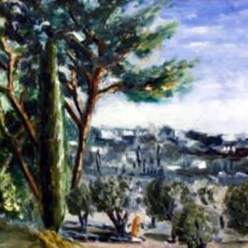 Pintura intitulada "Les oliviers" por Michel Ballanger, Obras de arte originais