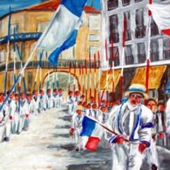 Peinture intitulée "Défile de la St. Lo…" par Michel Ballanger, Œuvre d'art originale