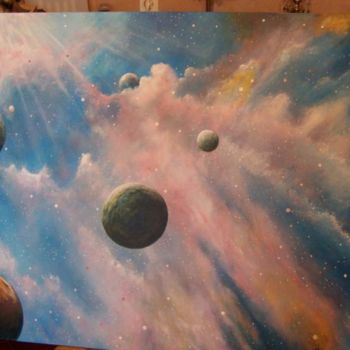Painting titled "COSMOS." by Michel Ballanger, Original Artwork