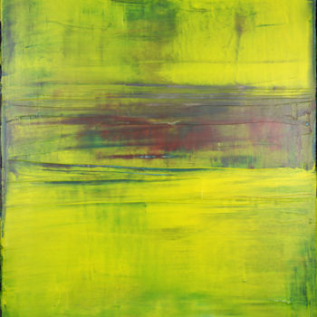 Painting titled "Yellow dream" by Michel Boucharinc, Original Artwork, Acrylic Mounted on Wood Stretcher frame
