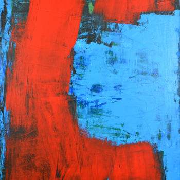 Painting titled "Mouvement N° 1" by Michel Boucharinc, Original Artwork, Acrylic Mounted on Wood Stretcher frame