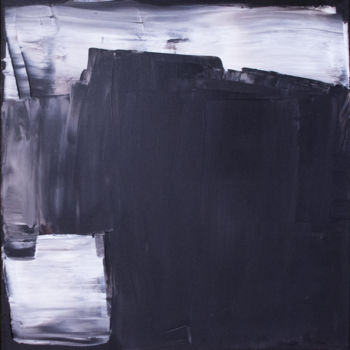 Painting titled "Ombre noir" by Michel Boucharinc, Original Artwork, Acrylic Mounted on Wood Stretcher frame