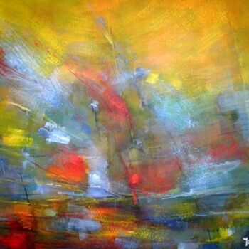 Painting titled "Rush" by Michel Cabon, Original Artwork