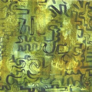 Malarstwo zatytułowany „Hiéroglyphes” autorstwa Michel Cabon, Oryginalna praca