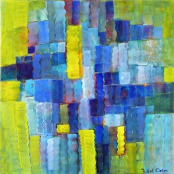 Peinture intitulée "Cadence Bleue" par Michel Cabon, Œuvre d'art originale