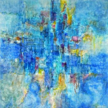 Pittura intitolato "Cadence Bleue" da Michel Cabon, Opera d'arte originale
