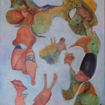 Peinture intitulée "L'érudition d'Isabe…" par Michel Darves, Œuvre d'art originale, Acrylique