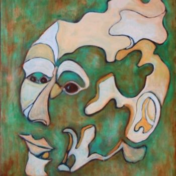 Painting titled "La clairvoyance d'I…" by Michel Darves, Original Artwork, Acrylic