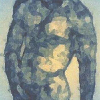 Peinture intitulée "Ombre bleue" par Micheldejos, Œuvre d'art originale