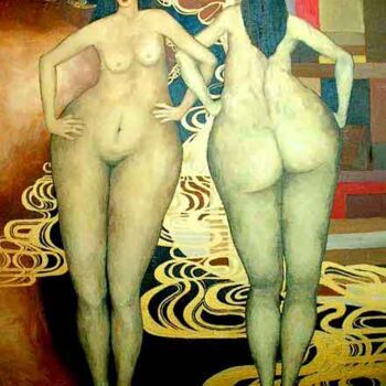 Painting titled "miroir" by Micheldejos, Original Artwork