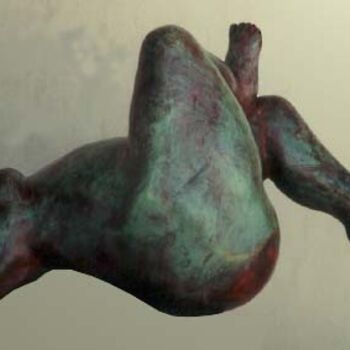Escultura intitulada "Vénus allongée" por Micheldejos, Obras de arte originais, Metais
