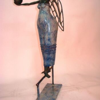 Escultura intitulada "Ange equilibriste" por Micheldejos, Obras de arte originais