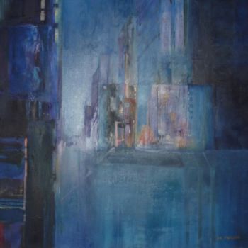 Painting titled "Rain blues" by Michel De Mingo, Original Artwork