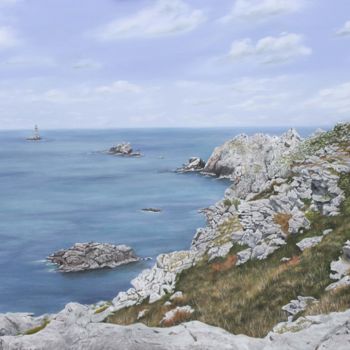 Painting titled "A la pointe du Raz" by Michel De Ruyck, Original Artwork, Oil