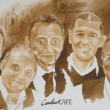 Картина под названием "Couleur Café" - Michel Dolias, Подлинное произведение искусства, Масло
