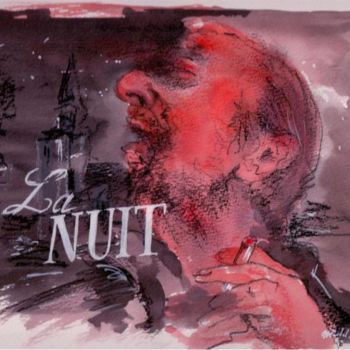 "La nuit" başlıklı Tablo Michel Dolias tarafından, Orijinal sanat