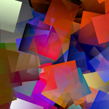 Arts numériques intitulée "World of colors" par Michèle Baylet-Brunet, Œuvre d'art originale, Peinture numérique Monté sur A…