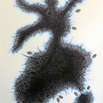 Dessin intitulée "Paramécie 1" par Michèle Caranove, Œuvre d'art originale, Encre