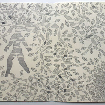 Dibujo titulada "Dessin20" por Michèle Caranove, Obra de arte original, Tinta