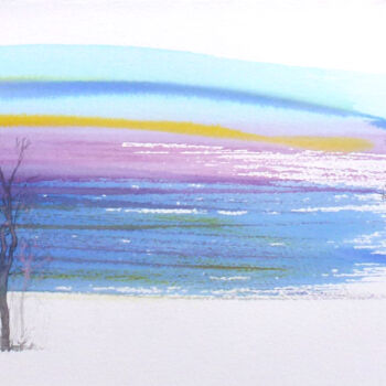 Peinture intitulée "Ciel perdu 7" par Michèle Caranove, Œuvre d'art originale, Encre