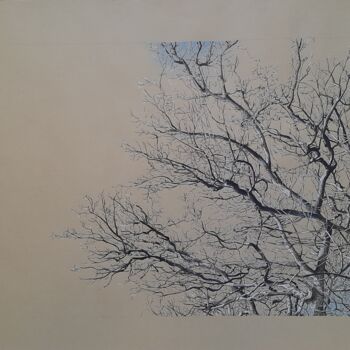 Dessin intitulée "Grandes Branches 3…" par Michèle Caranove, Œuvre d'art originale, Encre