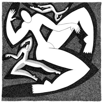 Desenho intitulada "Sans titre" por Michèle Caranove, Obras de arte originais