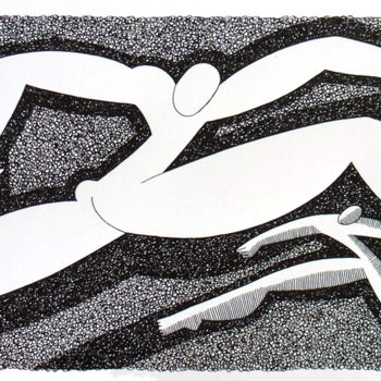 Dibujo titulada "sans titre" por Michèle Caranove, Obra de arte original