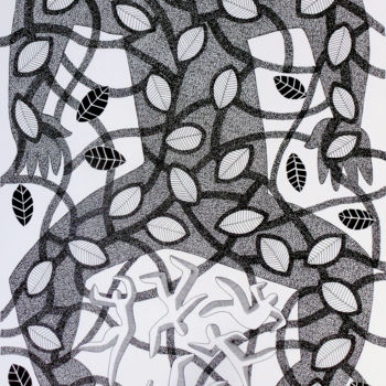 Drawing titled "Tant qu'il y aura d…" by Michèle Caranove, Original Artwork, Ink