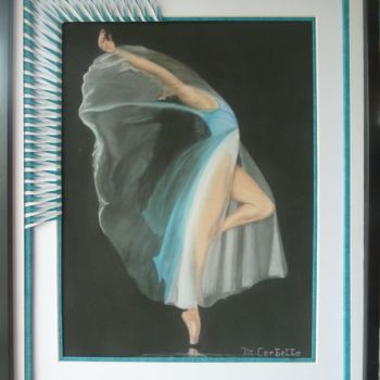 Pittura intitolato "Danseuse Etoile -" da Michèle Cerbello (Pastelliste), Opera d'arte originale, Pastello Montato su Cartone
