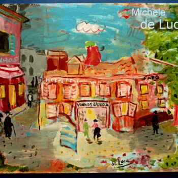 Pintura intitulada "Lisboa" por Michele De Luca, Obras de arte originais