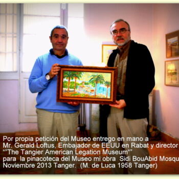 Schilderij getiteld "The Tangier America…" door Michele De Luca, Origineel Kunstwerk