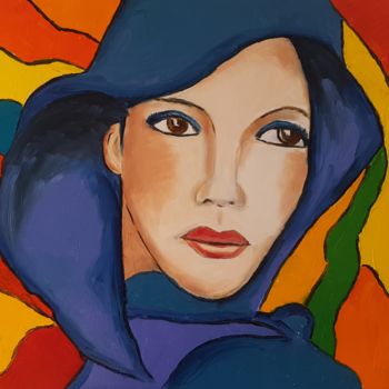 Painting titled "JEANNE" by Michele Devinante, Original Artwork