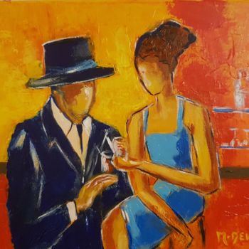 Painting titled "RENCONTRE" by Michele Devinante, Original Artwork