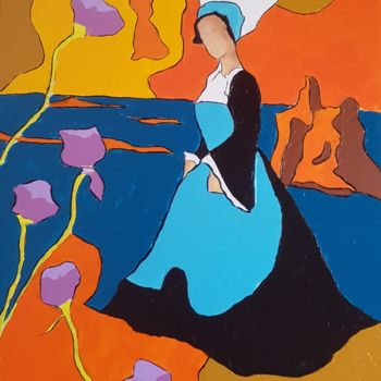 Pittura intitolato "BREIZH FEMME" da Michele Devinante, Opera d'arte originale