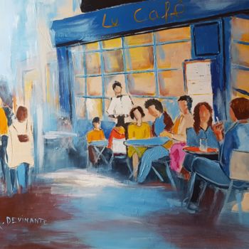 Pittura intitolato "LE CAFE" da Michele Devinante, Opera d'arte originale, Acrilico