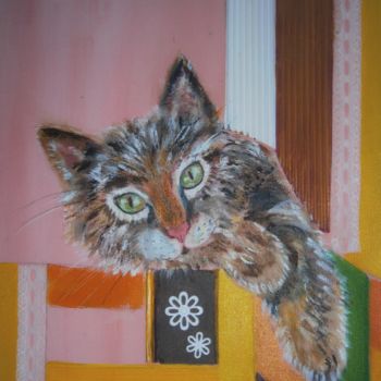 Painting titled "Chat alors !!" by Michele G, Original Artwork, Acrylic
