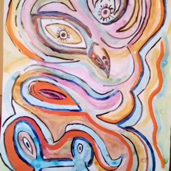 Painting titled "rejet" by Michele Glaize, Original Artwork, Acrylic