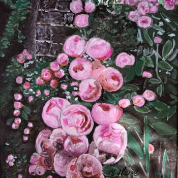 Malarstwo zatytułowany „ALBERTINES” autorstwa Michele Glaize, Oryginalna praca, Akryl Zamontowany na Drewniana rama noszy