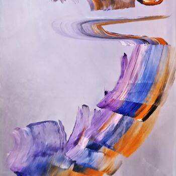 Painting titled "INSAISISSABLE / ELU…" by Michele Guillot, Original Artwork, Acrylic Mounted on Wood Stretcher frame