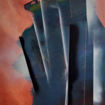 Картина под названием "NEW YORK" - Michele Guillot, Подлинное произведение искусства, Акрил Установлен на Деревянная рама дл…