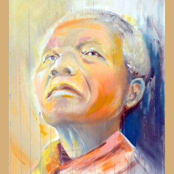 Painting titled "NELSON MANDELA" by Michèle  Julienne, Original Artwork