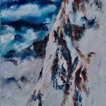Painting titled "Altitude" by Michèle Labbre Cayla, Original Artwork, Oil