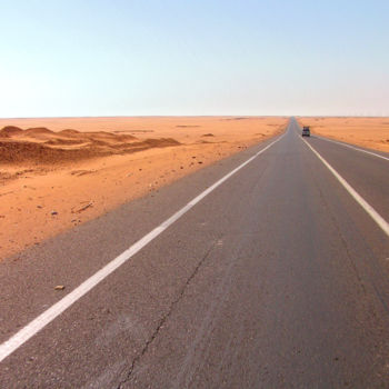 Фотография под названием "Desert road" - Mike Messina, Подлинное произведение искусства