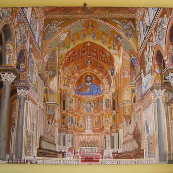 Painting titled "duomo-di-monreale-2…" by Michele Montalto, Original Artwork